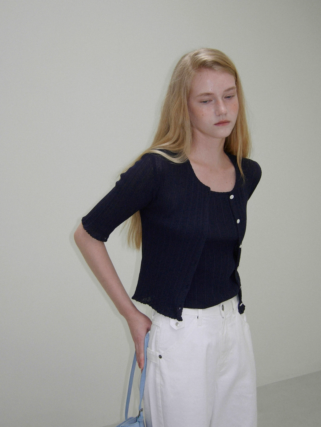 포에토 Ketie cardigan set - navy 상품 이미지 1
