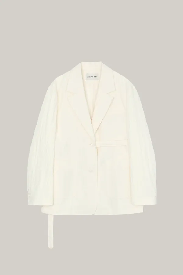 Wrinkle Tie Jacket (pale vanilla)