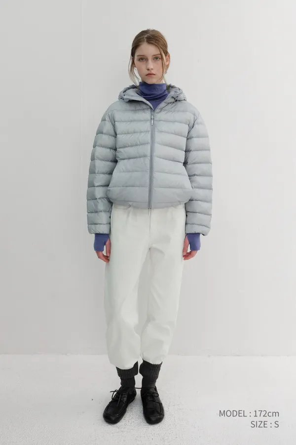 [LIMITED OFFER] UNISEX LIGHT GOOSE DOWN JACKET GREYISH BLUE_UDJU6D141B1