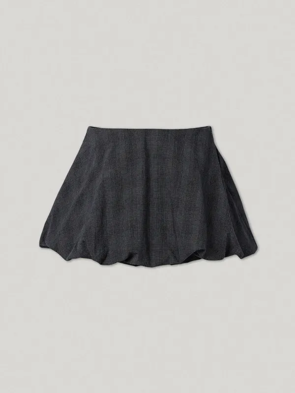 Solly Bubble Skirt Check Navy (3rd)