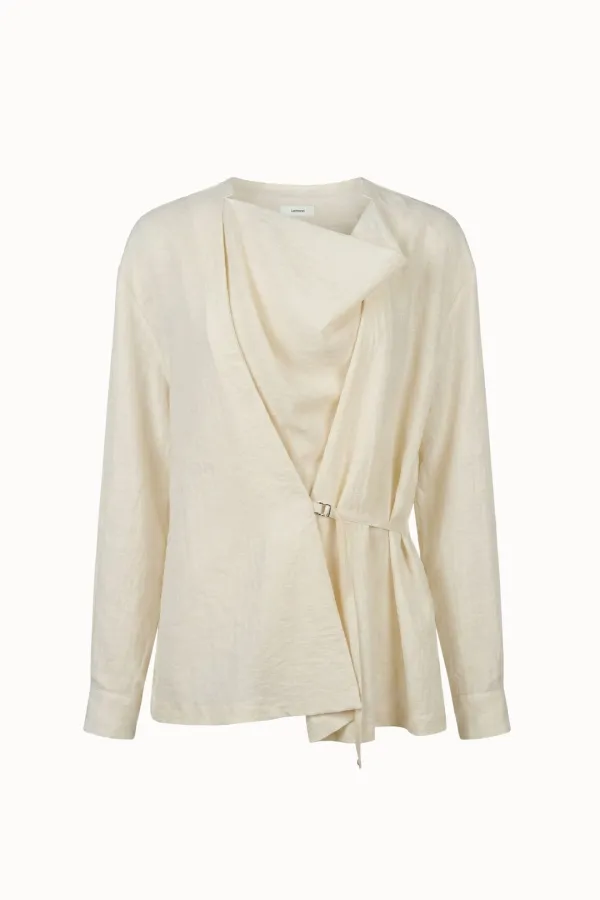 [2차 리오더]Drape Belted Shirt[LMBFSPSH318]-Butter