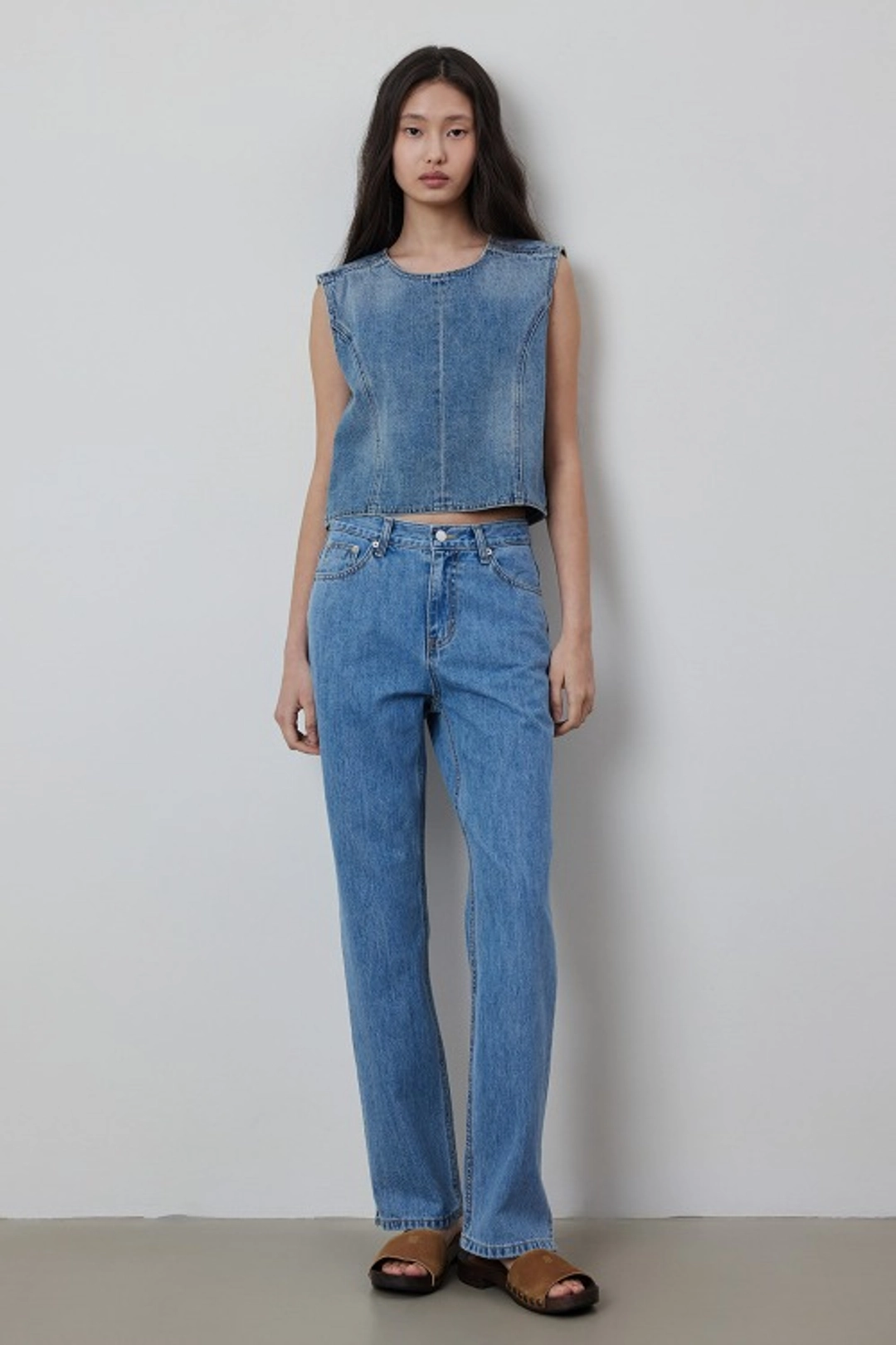 퀸스래빗 Summer Straight Fit Slit Denim Pants 상품 이미지 2