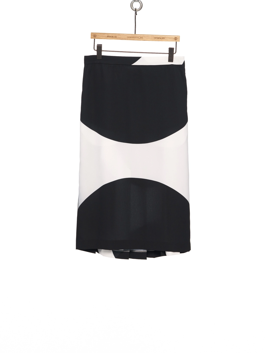 푸쉬버튼 SS26 WHITE DOT PLEATED-BACK PENCIL SKIRT 상품 이미지 1