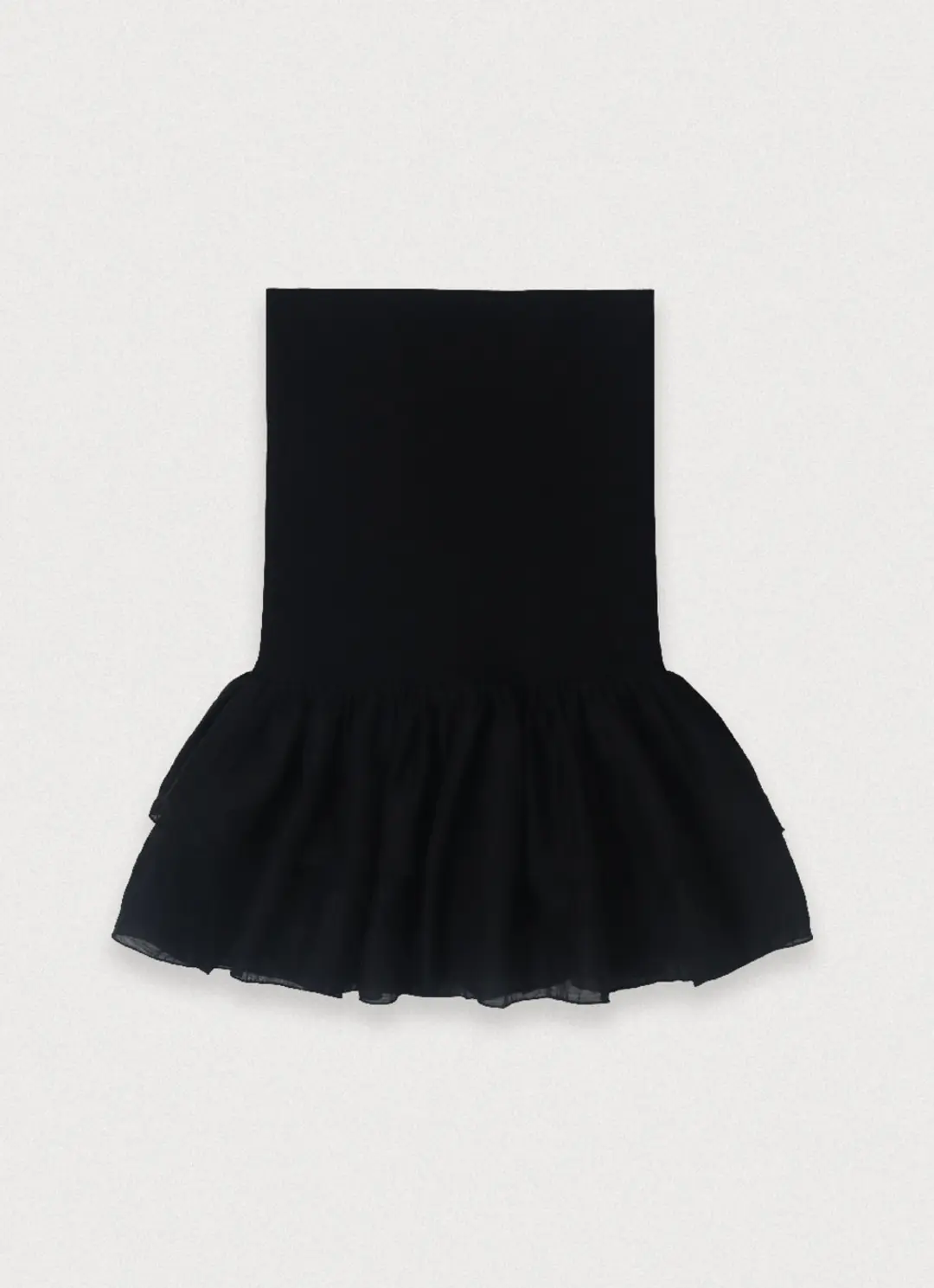 포에토 CABINET FRILL TUBE TOP - BLACK 상품 이미지 1