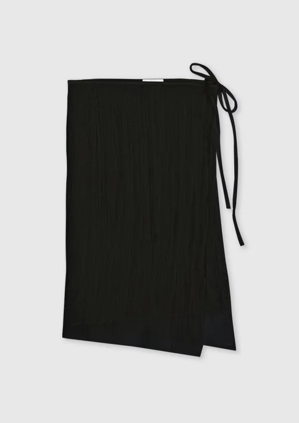 Layered Wrap Skirt (Black)