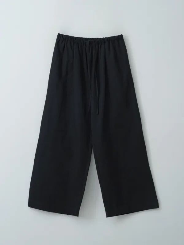 2nd /Linen Wide Pants (black)