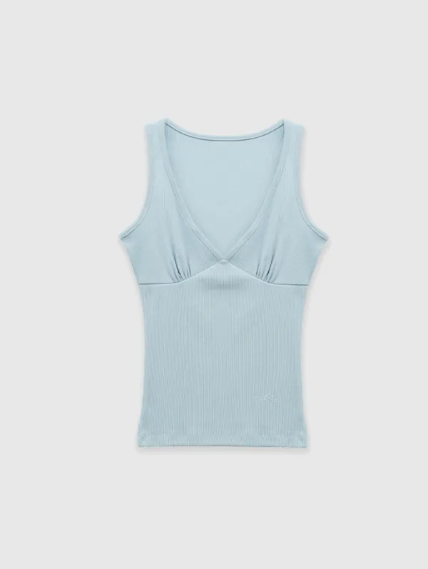[Essential] Pale Tank Top (Soft Blue)