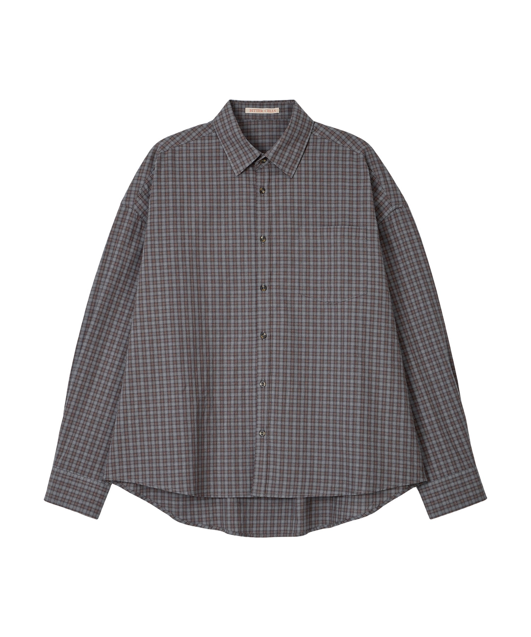 비터셀즈 Oversized Jeanne Check Shirt-Brown 상품 이미지 1