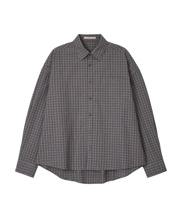 Oversized Jeanne Check Shirt-Brown