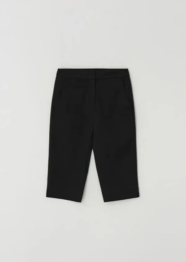 [50%] capri slim pants-black