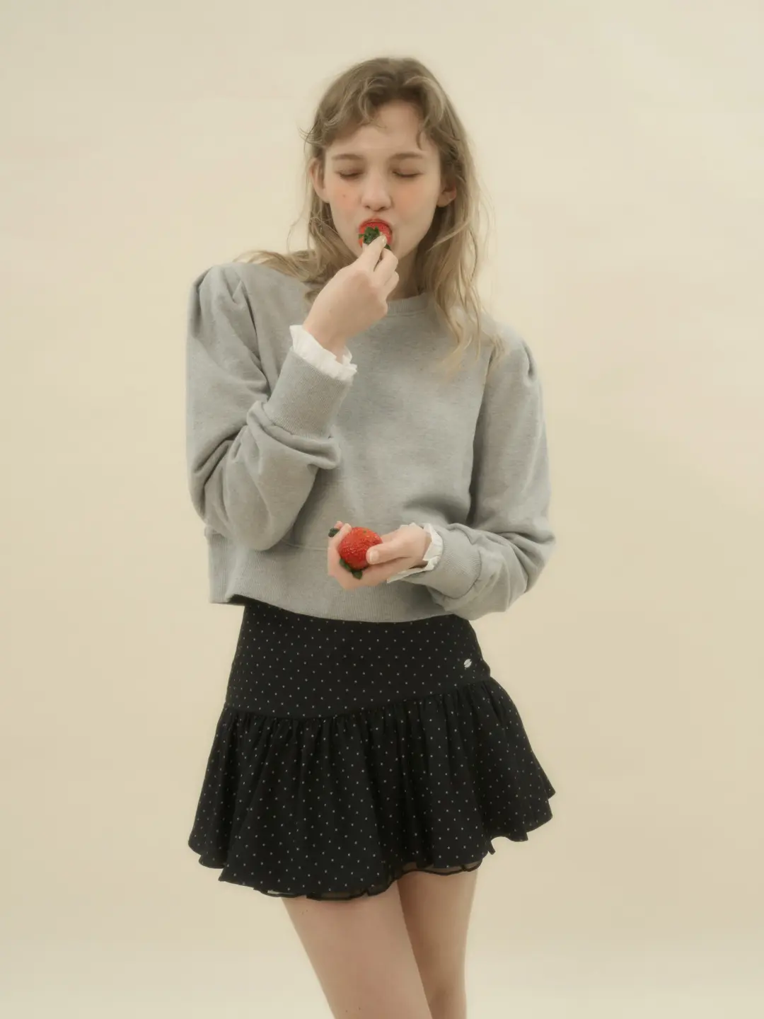 메리온 레일리 도트 스커트[BLACK]*오늘 출발 상품 이미지 2