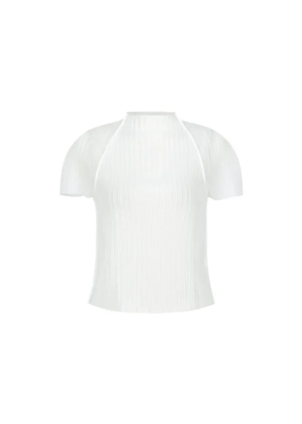 Women\'s Pleats Raglan Top, White