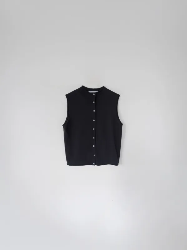 Soft Summer Knit Vest (Black)