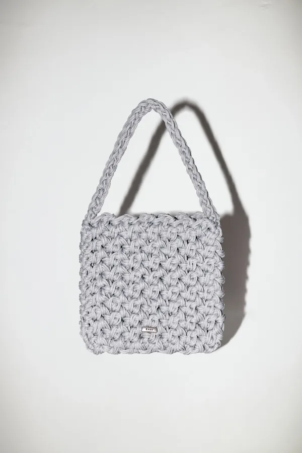 WEAVING SQUARE BAG MINI - GREY