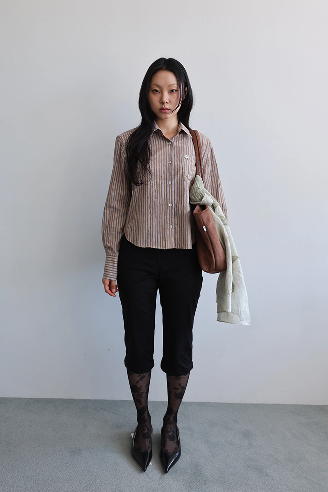 아딧 Caramel striped shirt 상품 이미지 1