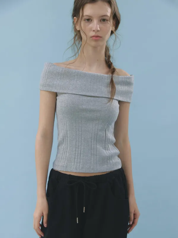 fairy off shoulder top (melange)