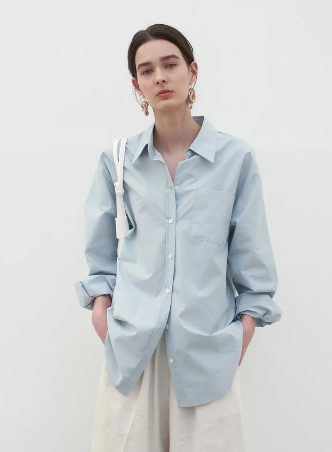 로에일 HARD ONE POCKET SHIRTS_SKY BLUE 상품 이미지 2