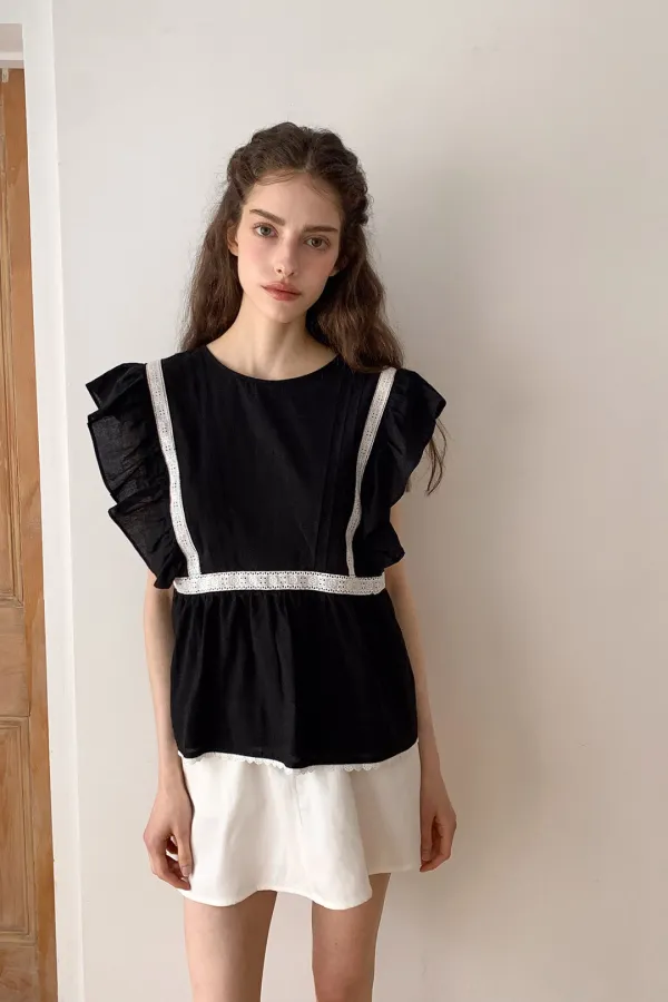 Rose  Blouse / Black