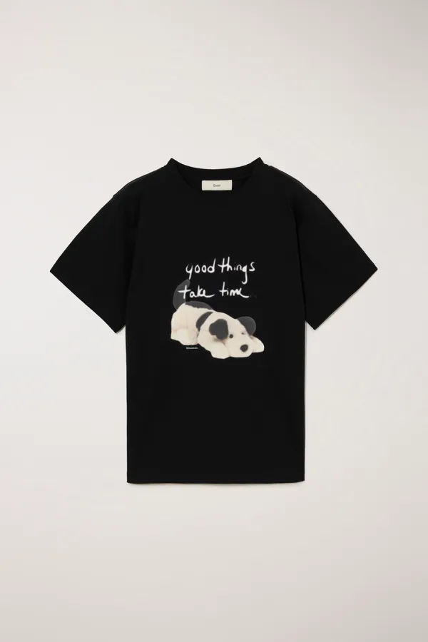UNISEX PUPPY T-SHIRT BLACK