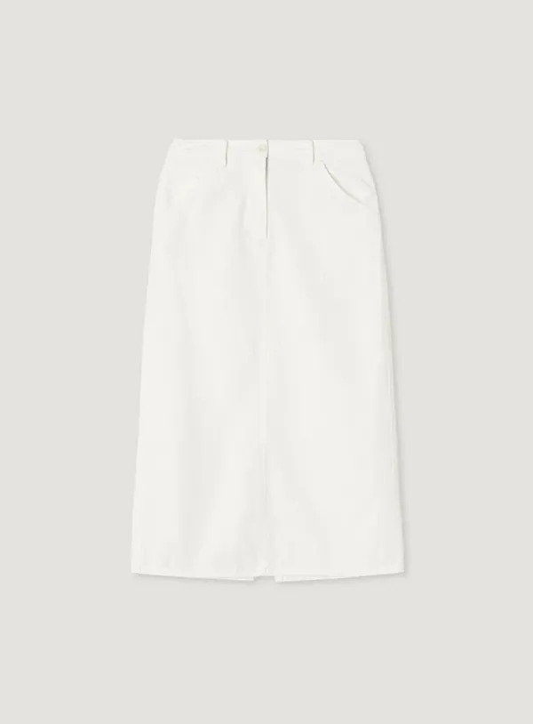 HEM WASHED SKIRT_IVORY