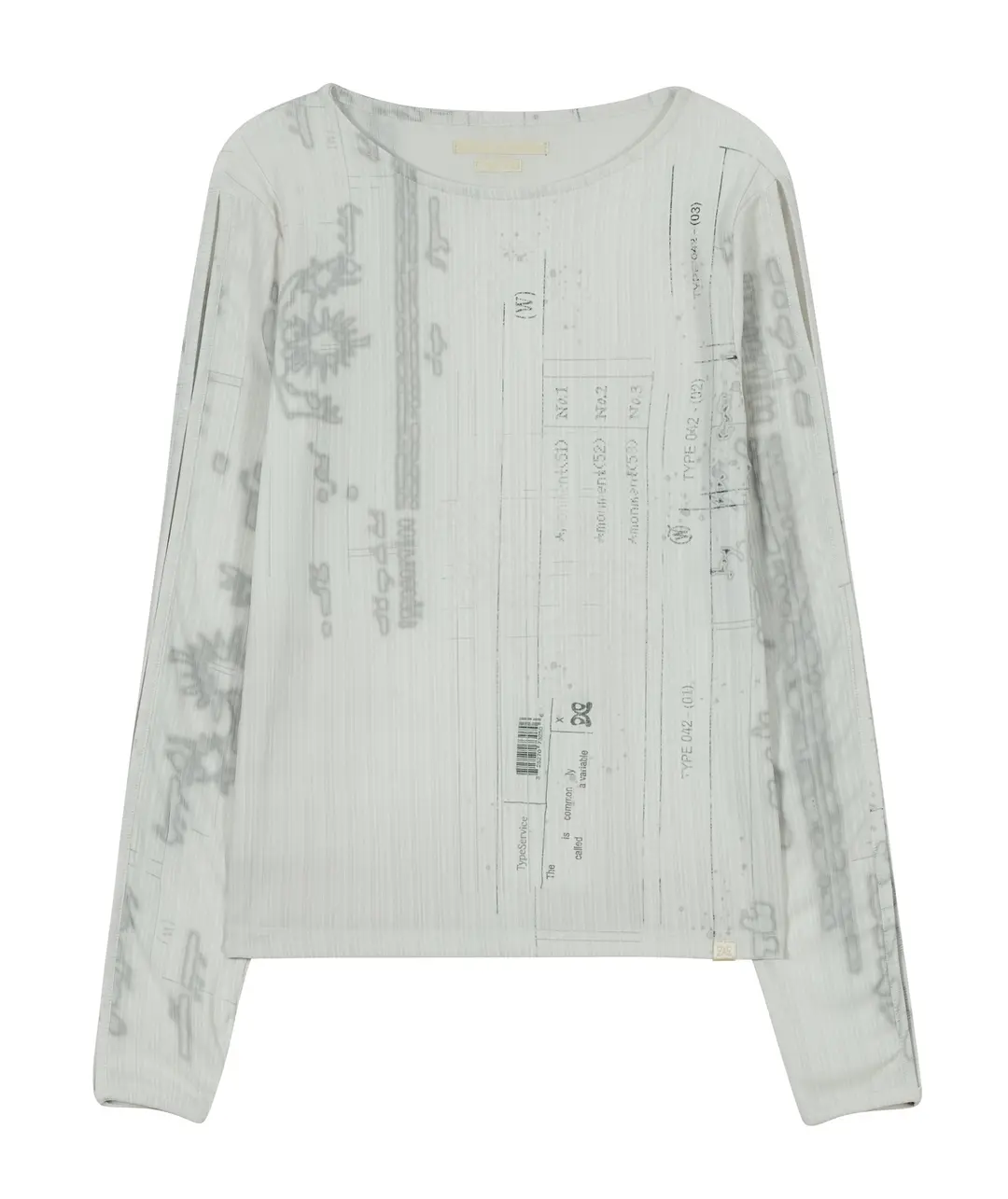 타입서비스 Sleeve Cut Out Top [Gray] 상품 이미지 3
