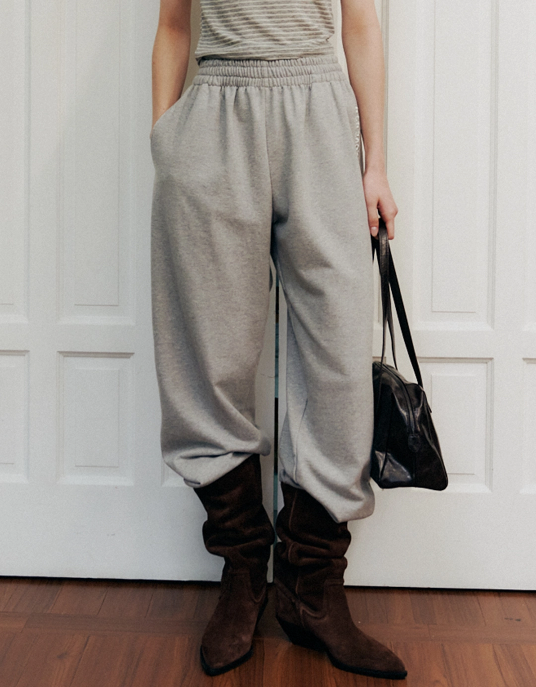 러브어스유 LOVE US U Sweat Pants (Melange) 상품 이미지 1