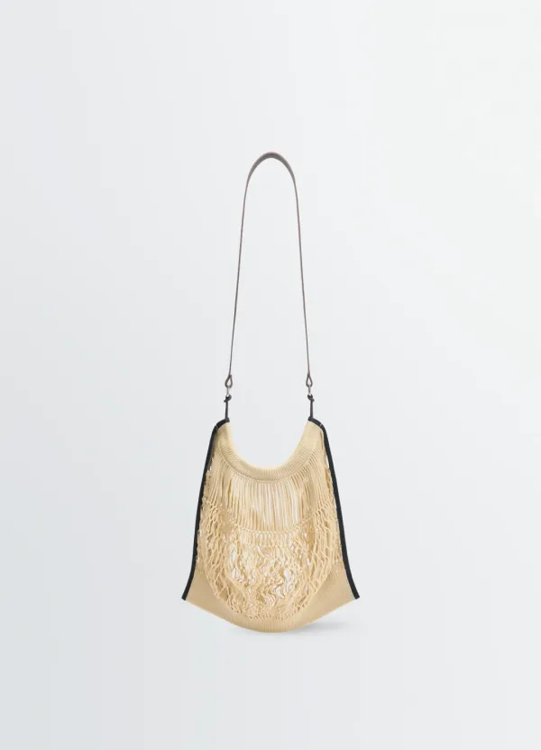 LARGE CROSSBODY FILT NET SHOPPING BAG