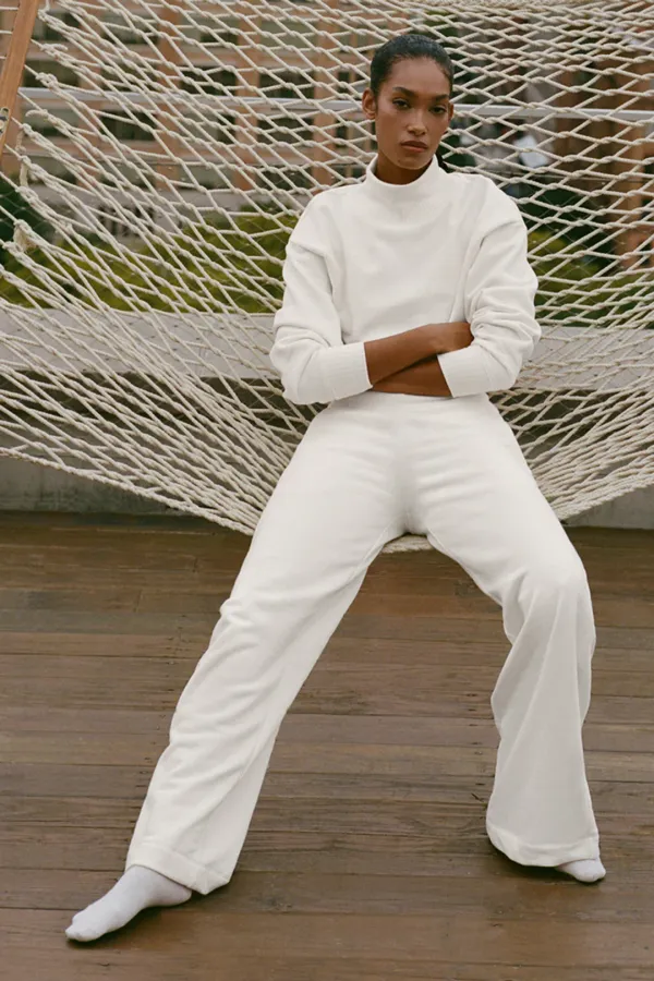 Serenity Wide Leg Sweatpant - Ivory