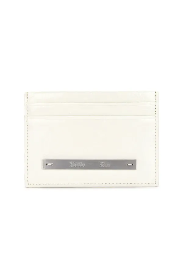 GLOSSY CARD WALLET IN IVORY