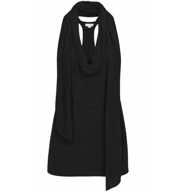 Scarf mini dress (Black)