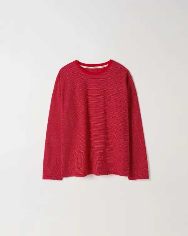 Stripe Long Sleeve T-shirt [RED]