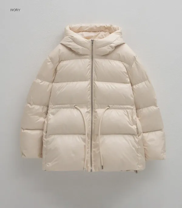 (JP-554)HOOD WAIST STRING DOWN JUMPER