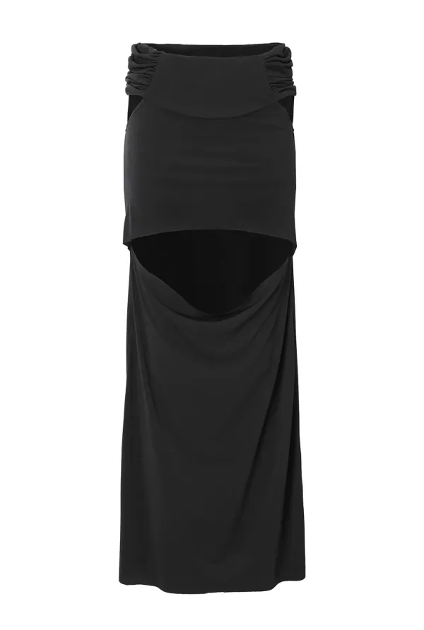 Rough drape skirt