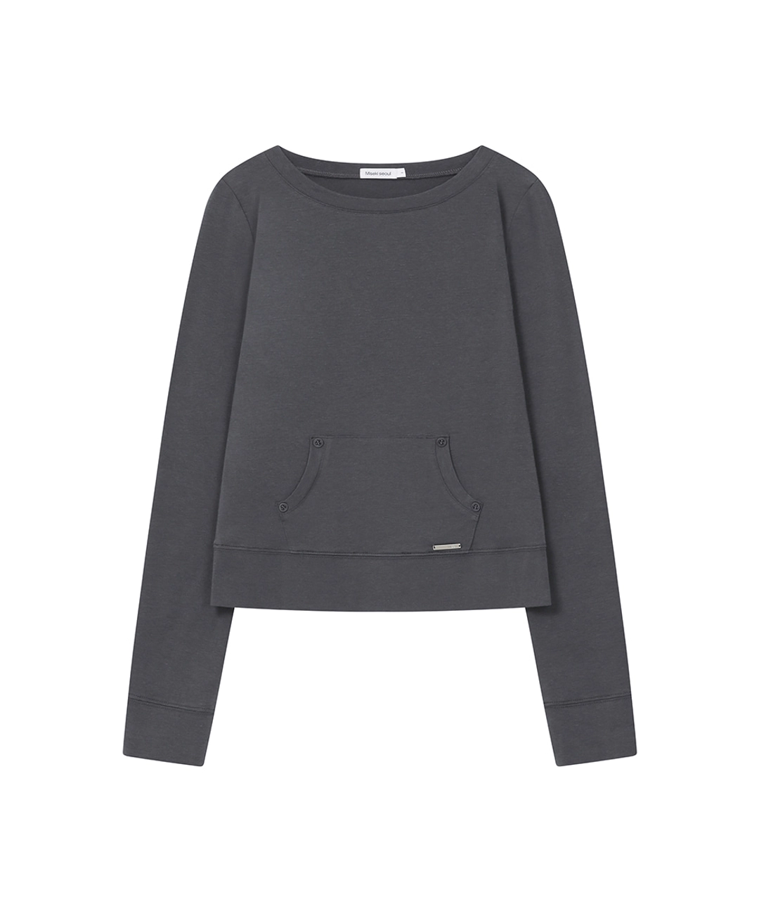 미세키서울 [레이 PICK] Button pocket long sleeve CHARCOAL 상품 이미지 1