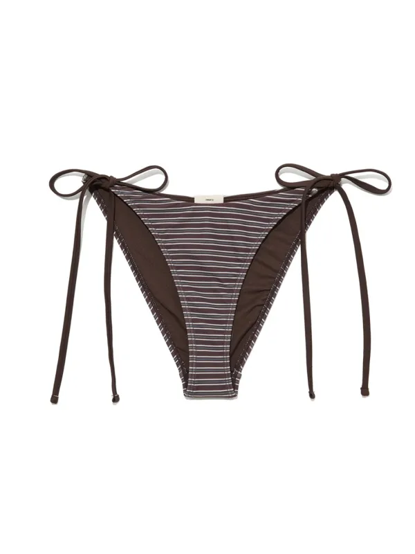 G ENCORE STRIPE BIKINI BOTTOM (BROWN STRIPE)