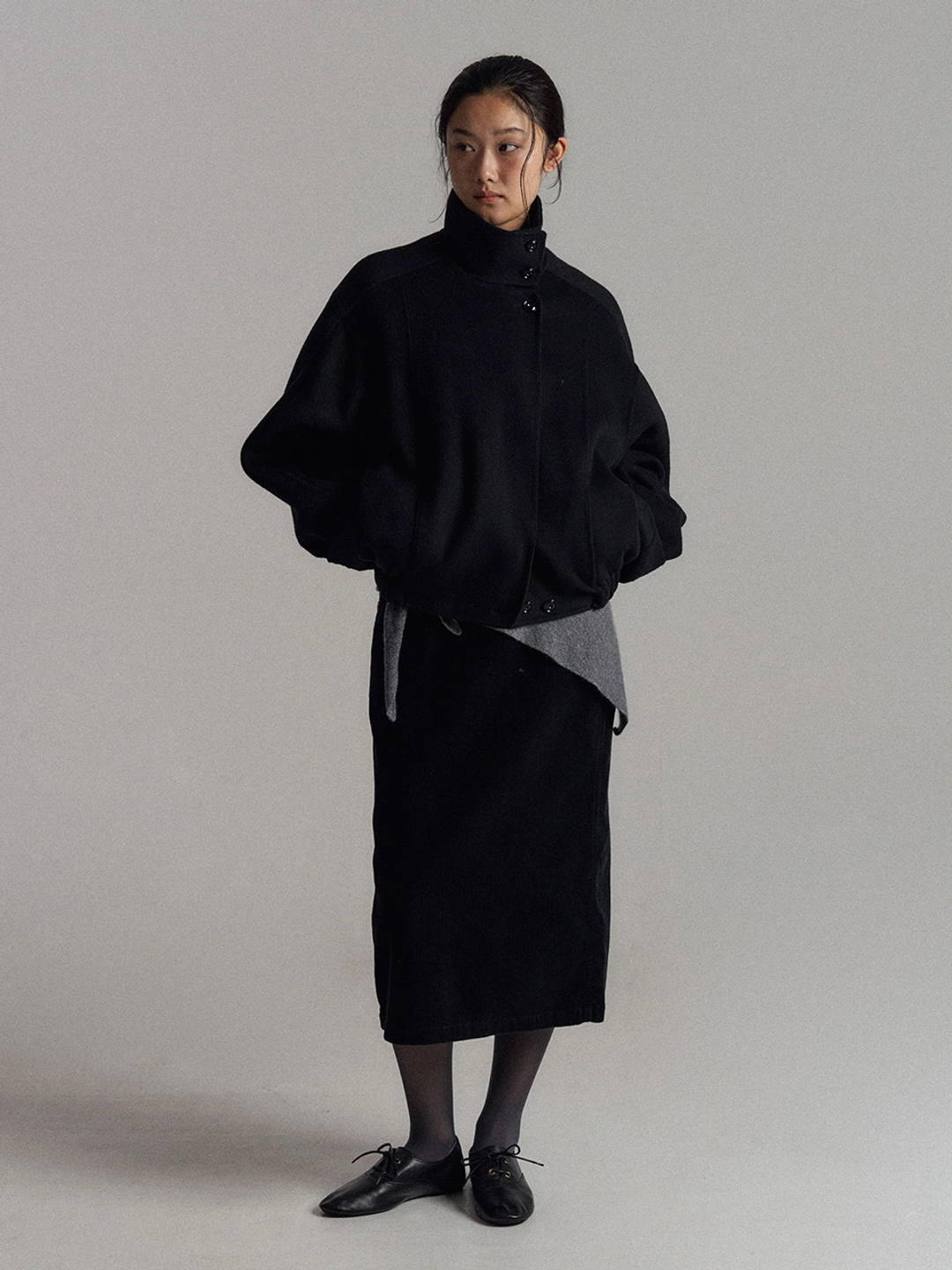 블로어 [10/23 예약배송] Lambswool Handmade Blouson (Black) 상품 이미지 1