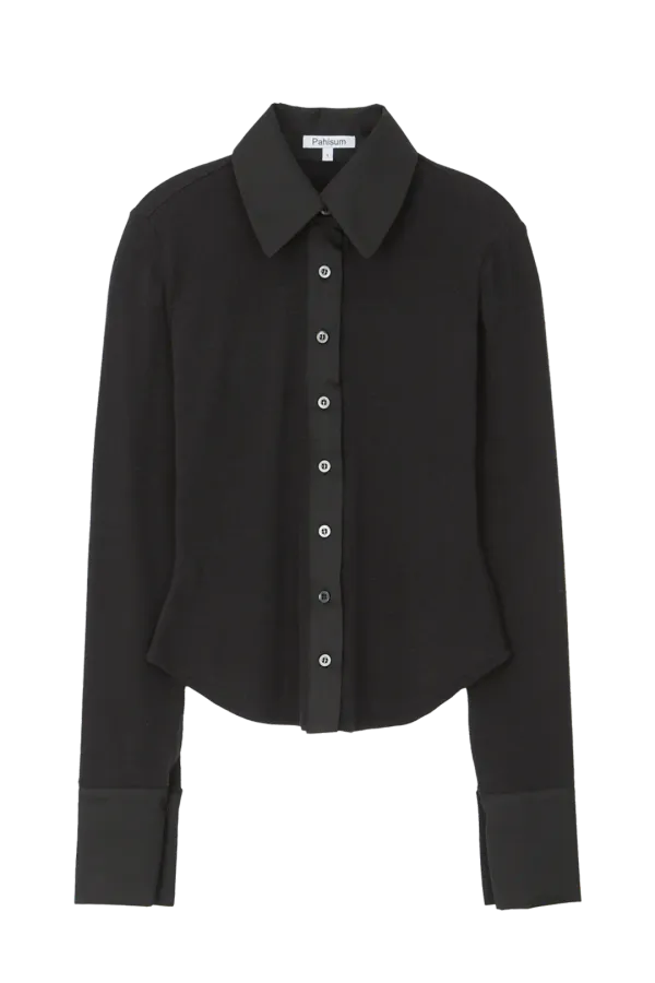 SOFT FITTED SHIRT_BLACK