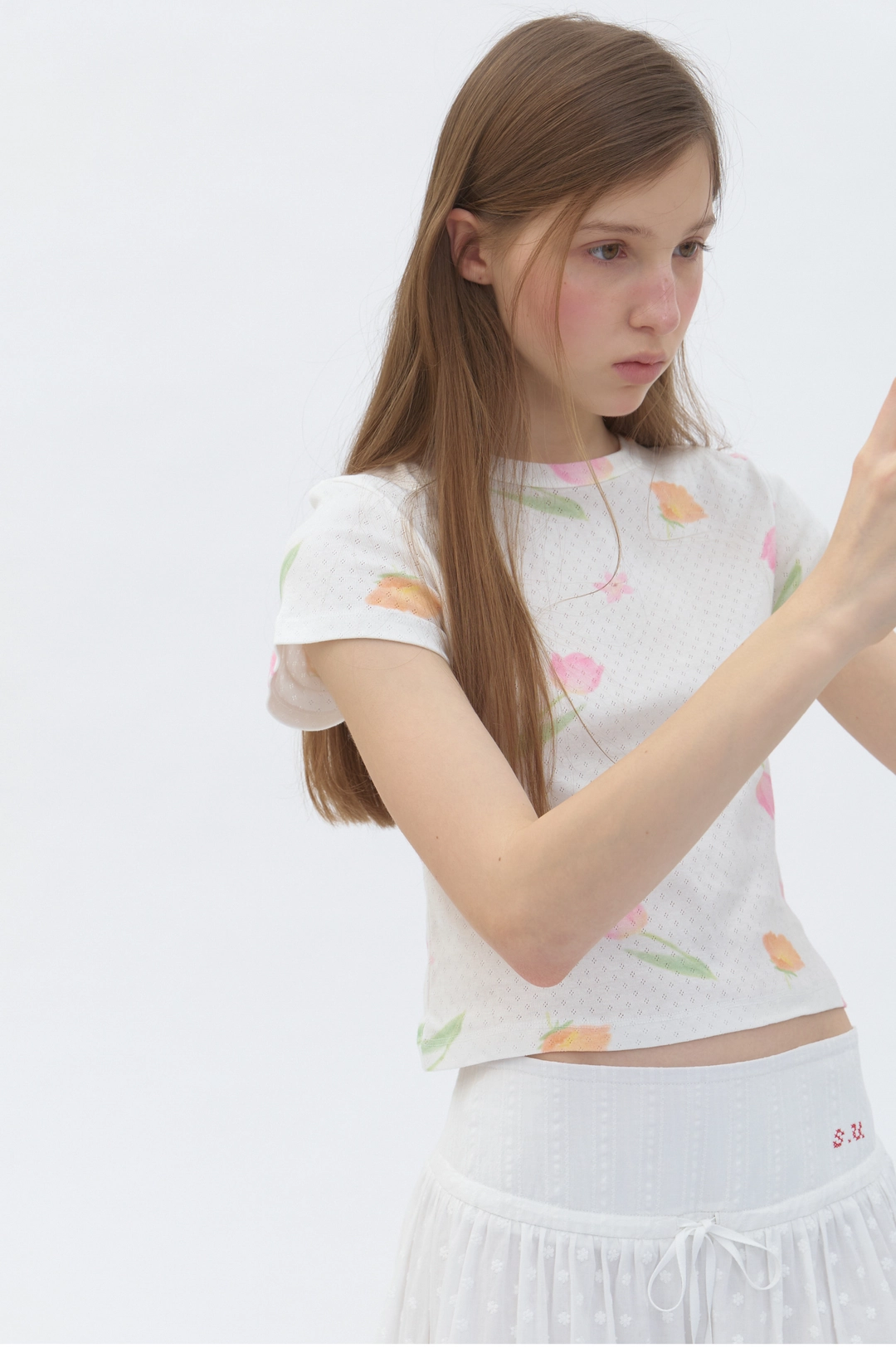 순수 Watery Tshirt Pink 상품 이미지 1