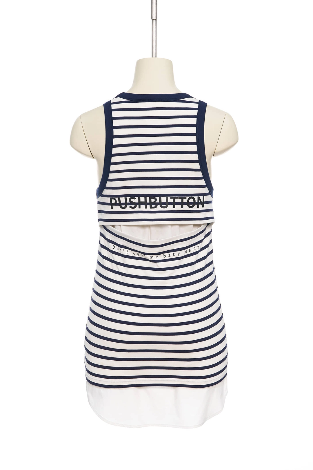 푸쉬버튼 PF25 NAVY SHIRT CONCEALABLE SLEEVELESS TOP 상품 이미지 3