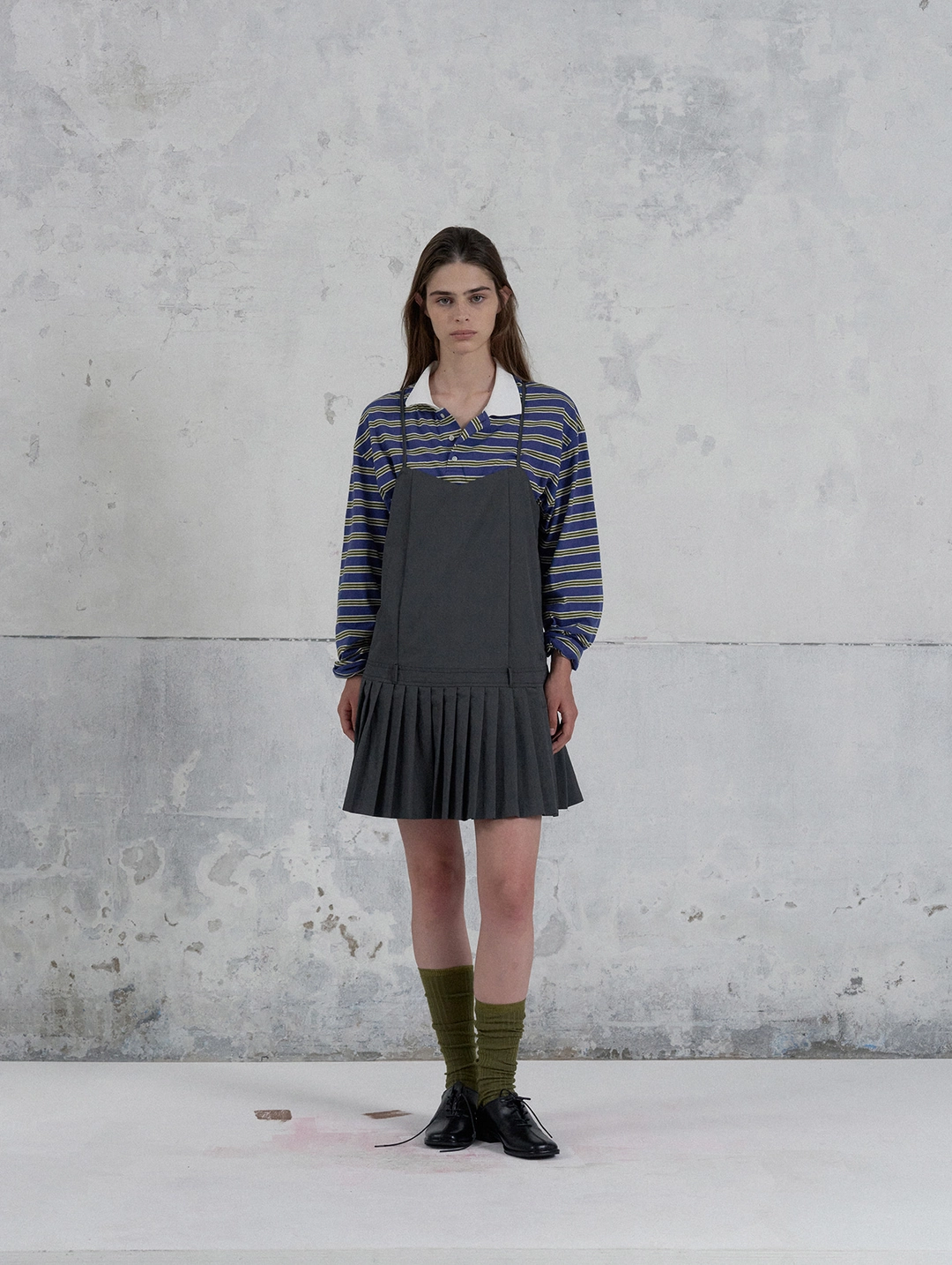 포에토 Bestern layered dress - charcoal 상품 이미지 2