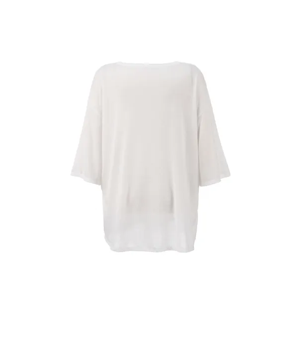SHEER V-NECK TEE