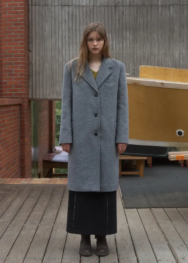 Mond single long coat (gray)