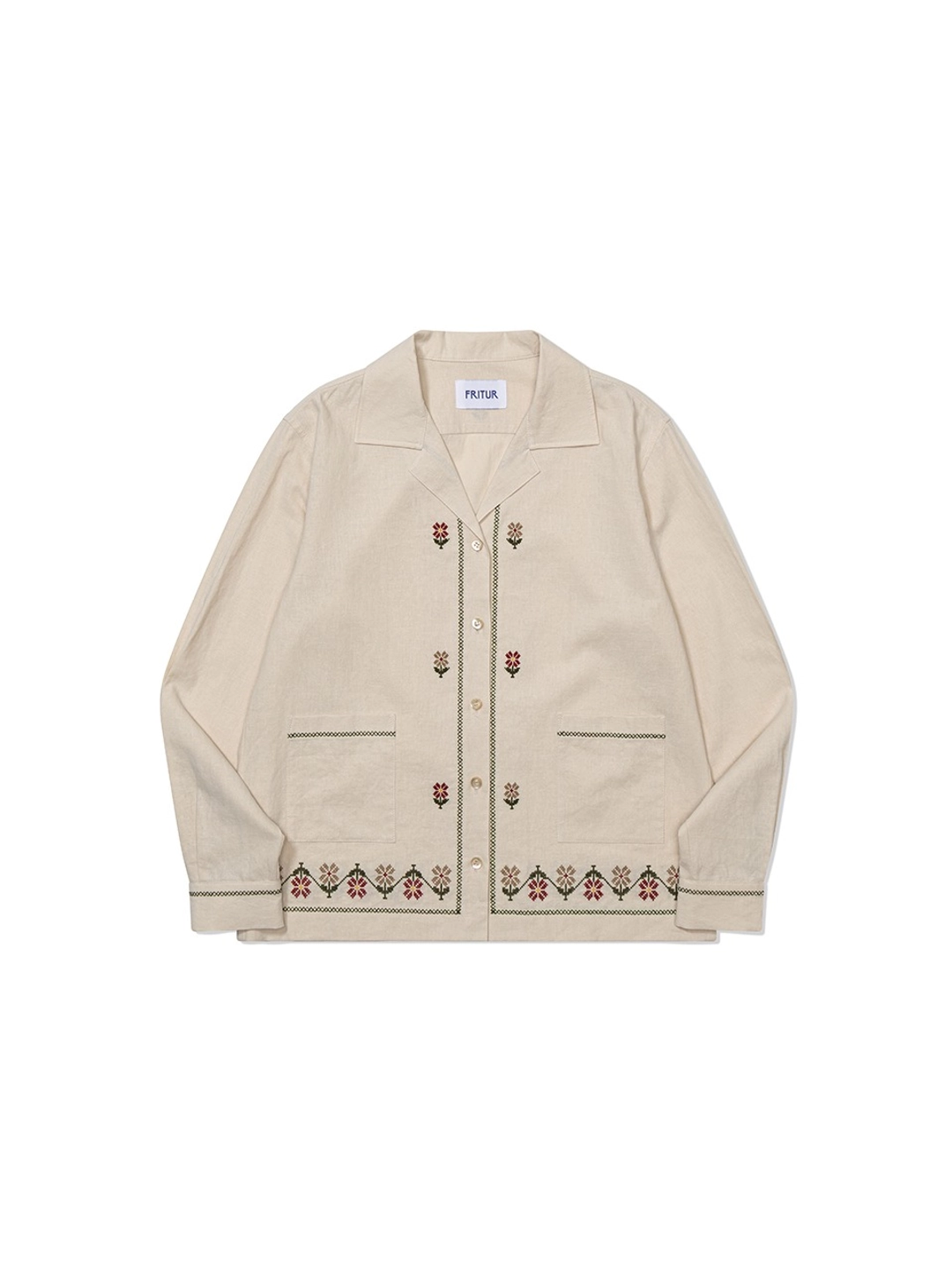 프리터 Gardener Embroidery Shirt Beige_F253ST06 상품 이미지 2