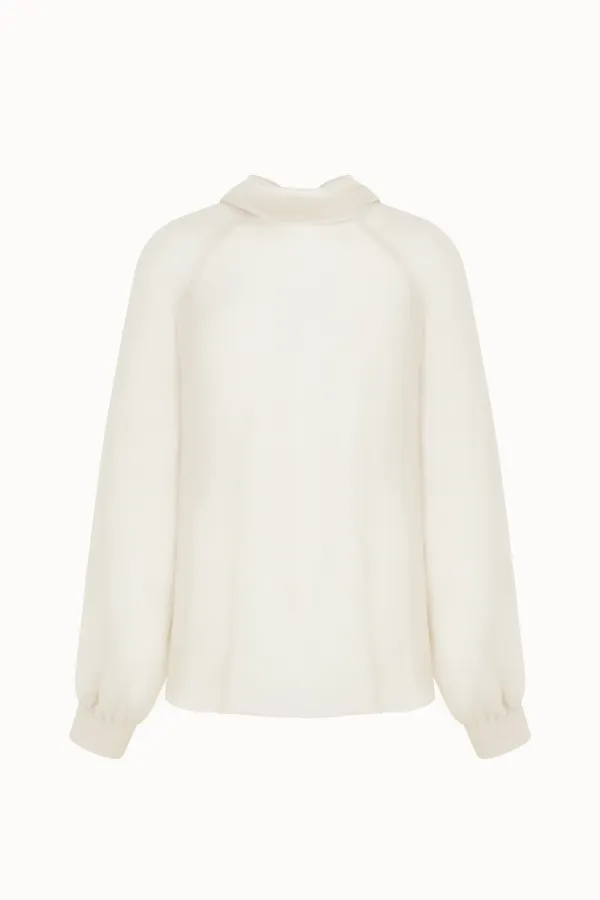 [20차 리오더]Tie See-through Blouse[LMBFCO25SH314]-Cream