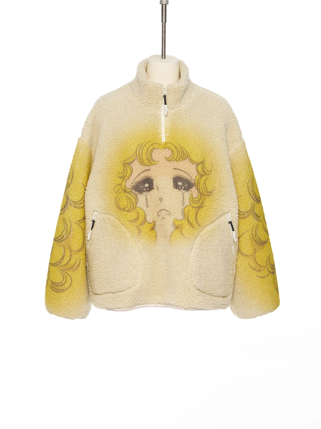 푸쉬버튼 FW25 CRYING GIRL HALF ZIP UP FLEECE 상품 이미지 1