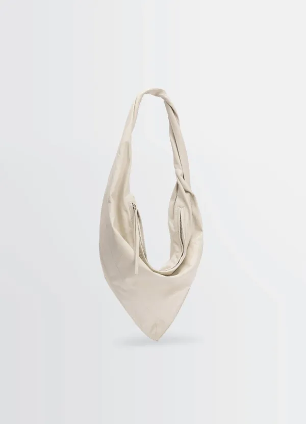 SMALL SCARF EXTENDED HANDLE BAG IN LEATHER