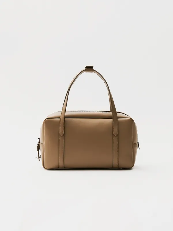 Soft box tote bag Cappuccino