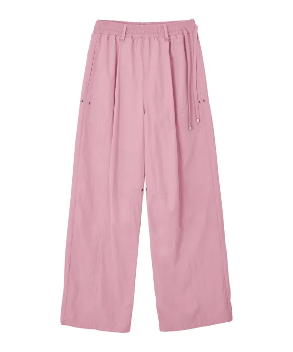 Comfy Nylon Pants-Pink