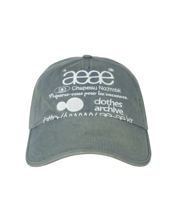 [10/20 예약발송] WEB LOGO WASHED 5 PANNEL BALL CAP [COPEN BLUE]