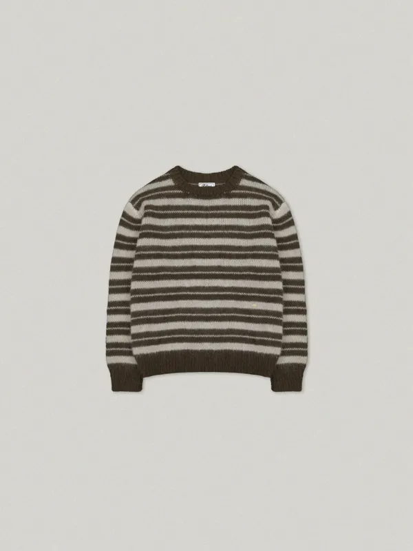 Brush Stripe Knit - Brown브러쉬 스트라이프 니트